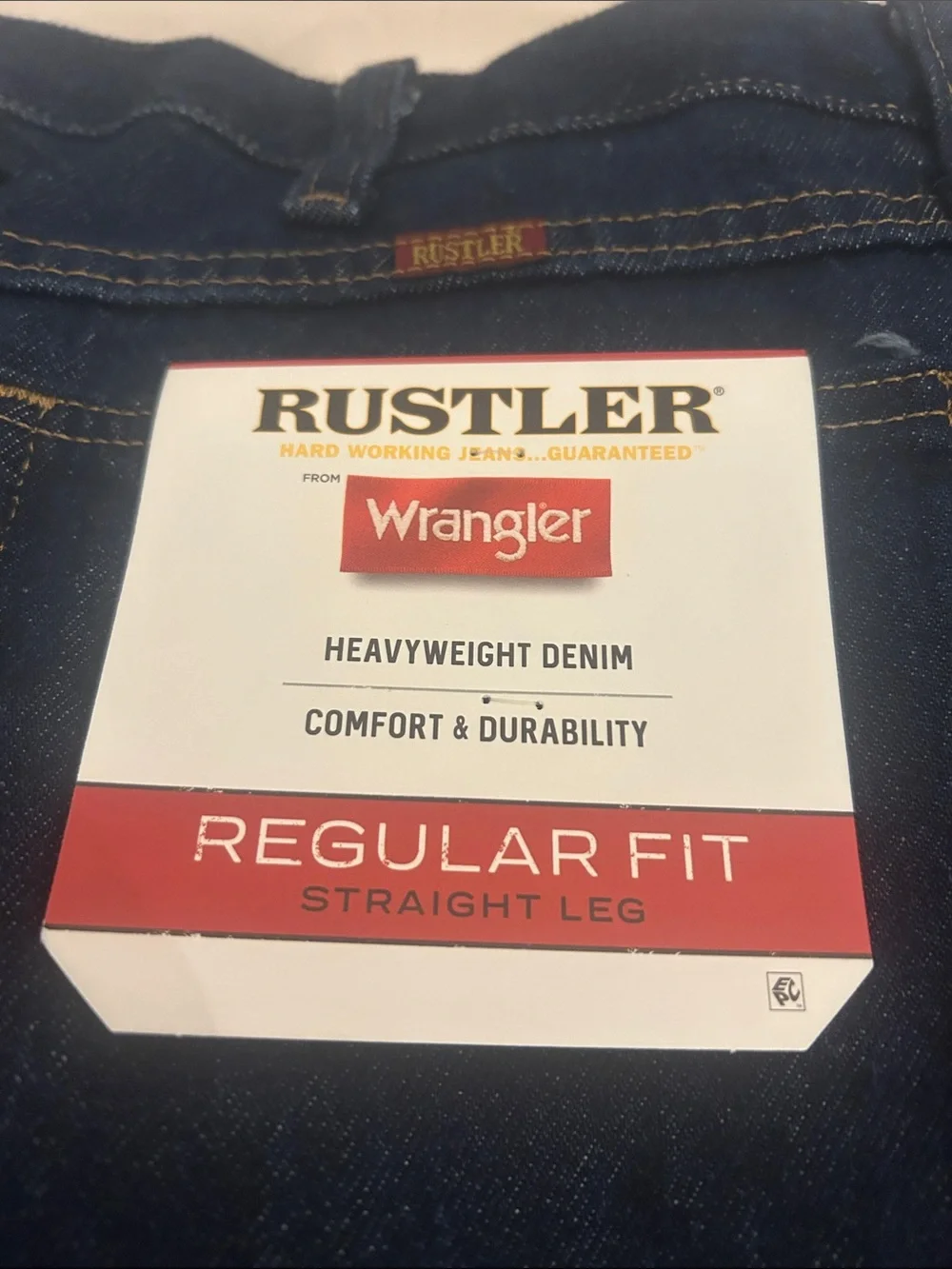 Wrangler Men’s Straight Regular Fit Dark Indigo Jeans